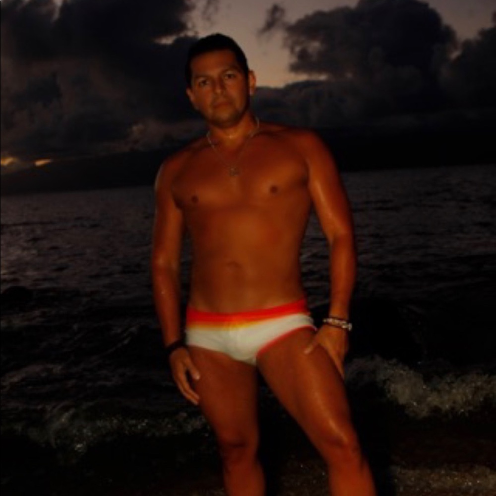 Aussie Bum Retro Sunset Inspired print Mens Medium Swimwear Brief